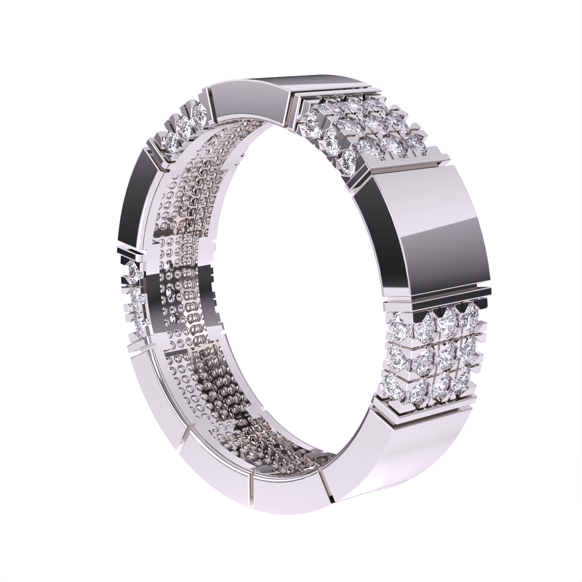 Elegant Lab-Grown Diamond Men's Wedding Band